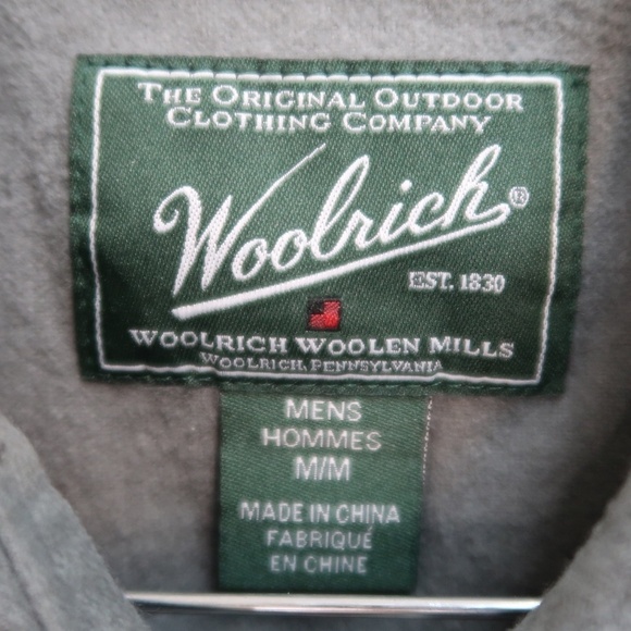 Woolrich Heavy Weight Chamois Flannel Shirt Gray Medium - Picture 5 of 12